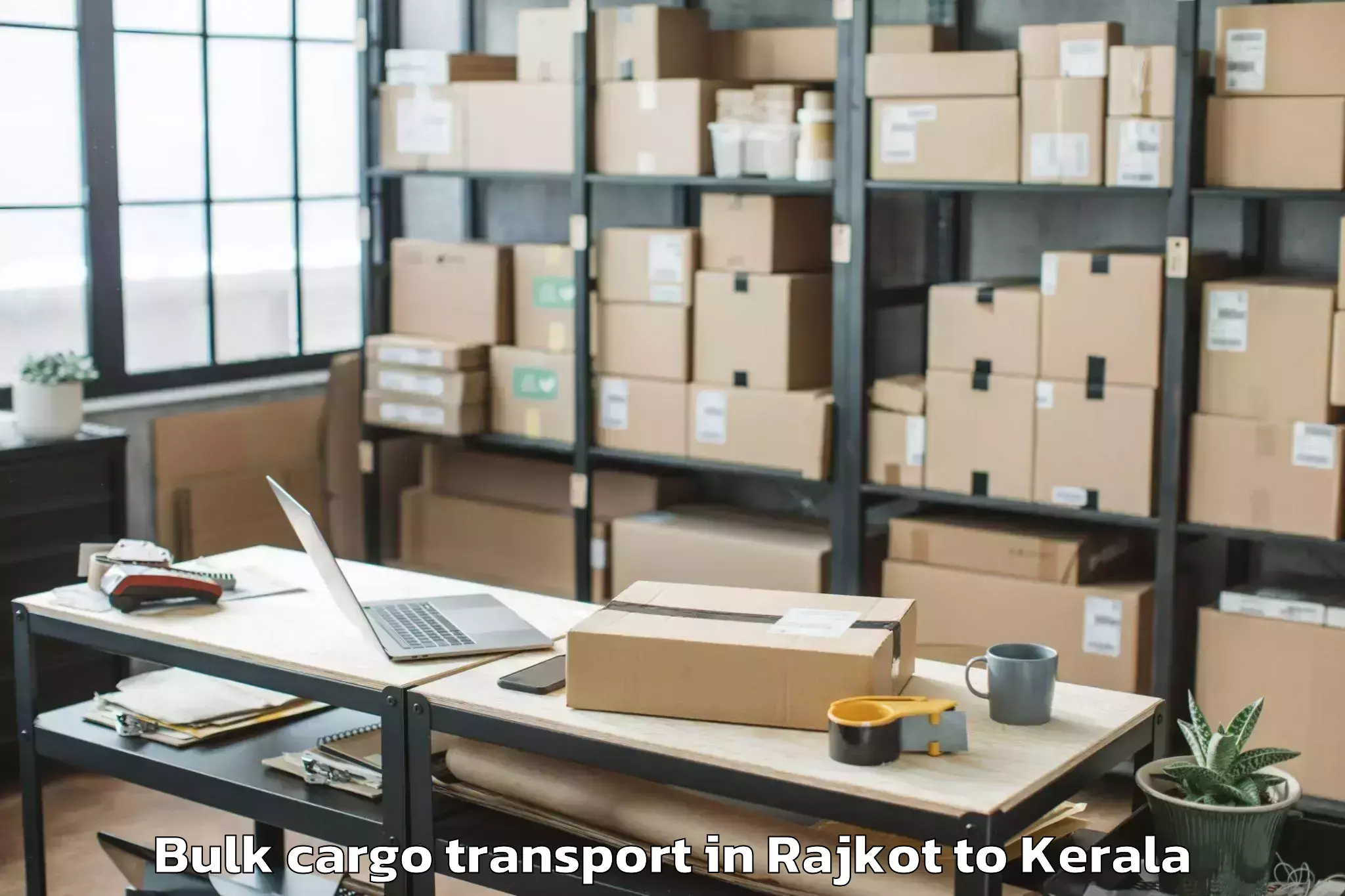 Affordable Rajkot to Shoranur Bulk Cargo Transport